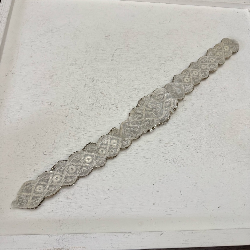 Rhinestone Wedding Belt Costume Sash Applique Bling Bead Crystal Headband Motif - Picture 12 of 15